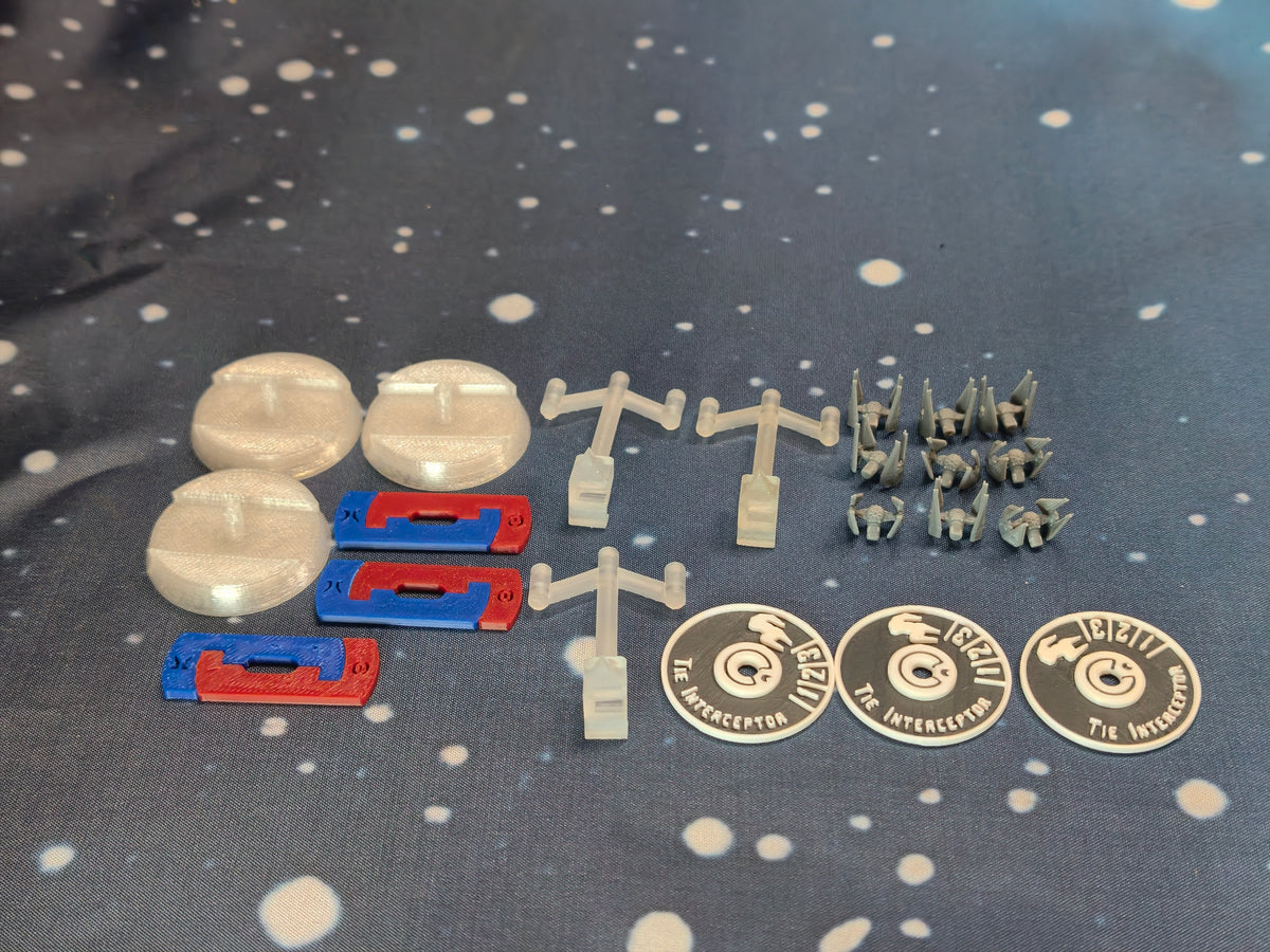 Imperial TIE Interceptor Squadron (9pcs) - Compatible with Star Wars Armada scale games