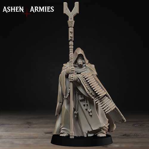 Mendelist ammo monk by Ashen Armies - 3D printed Grimdark Miniatures