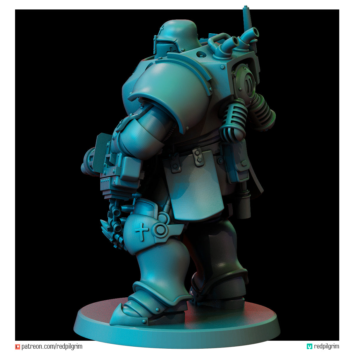 Heavy Gunner Heavy Mechanized Unit by Red Pilgrim Miniature - 3D printed Grimdark Miniature