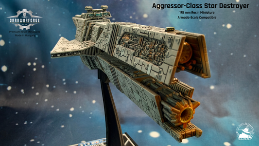 Aggressor-class Star Destroyer Compatible with Armada scale games right front close-up