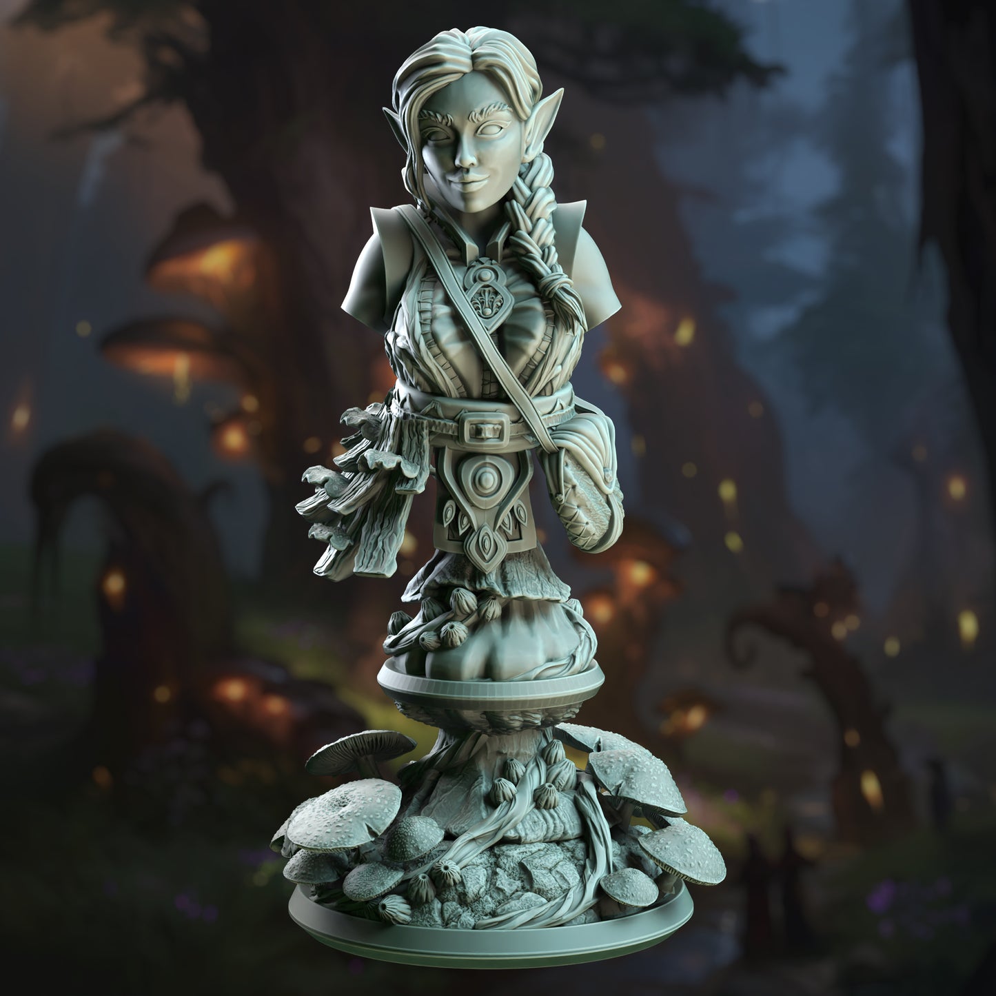 BUST Halfling Druid of Spores - Cordelia | DM Stash | D&D
