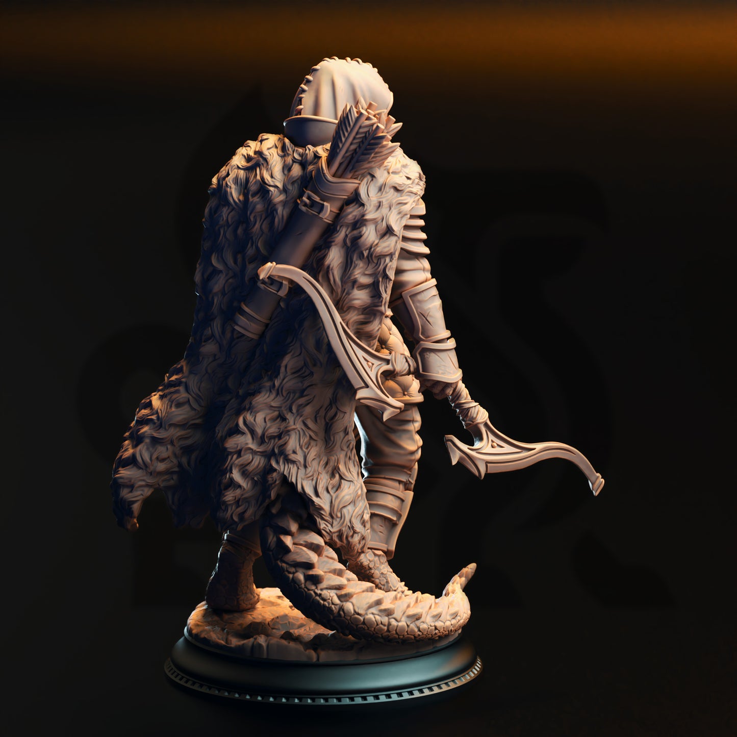 Black Dragonborn Ranger - Gelzik Pad-Foot | DM Stash | D&D