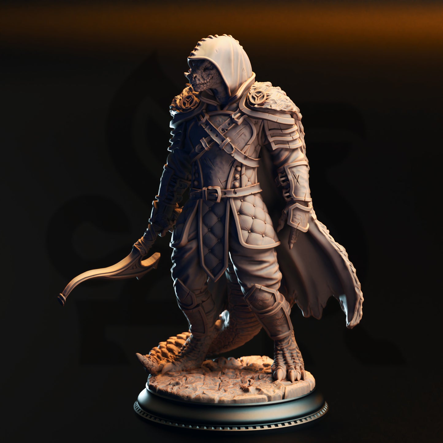 Black Dragonborn Ranger - Gelzik Pad-Foot | DM Stash | D&D