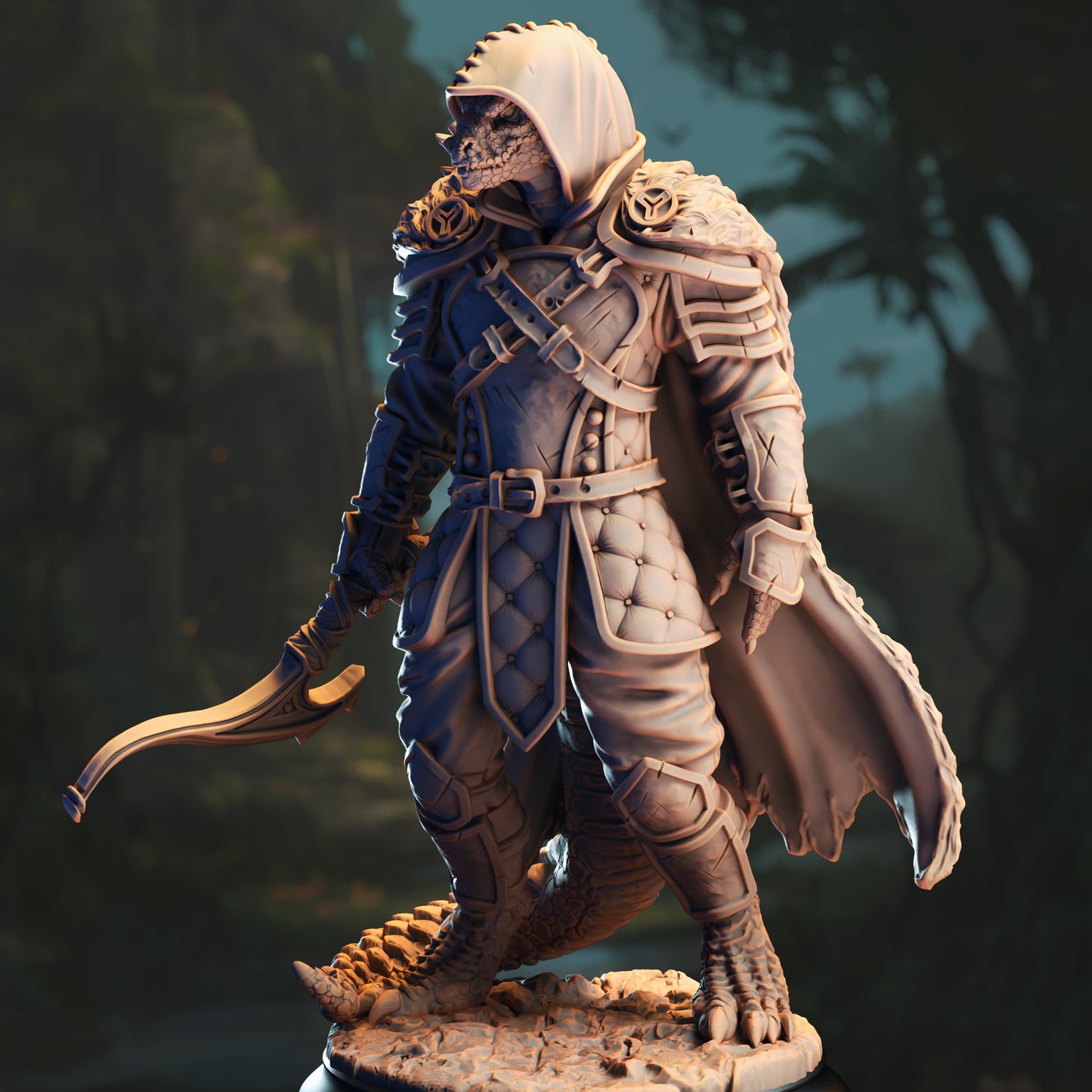 Black Dragonborn Ranger - Gelzik Pad-Foot | DM Stash | D&D