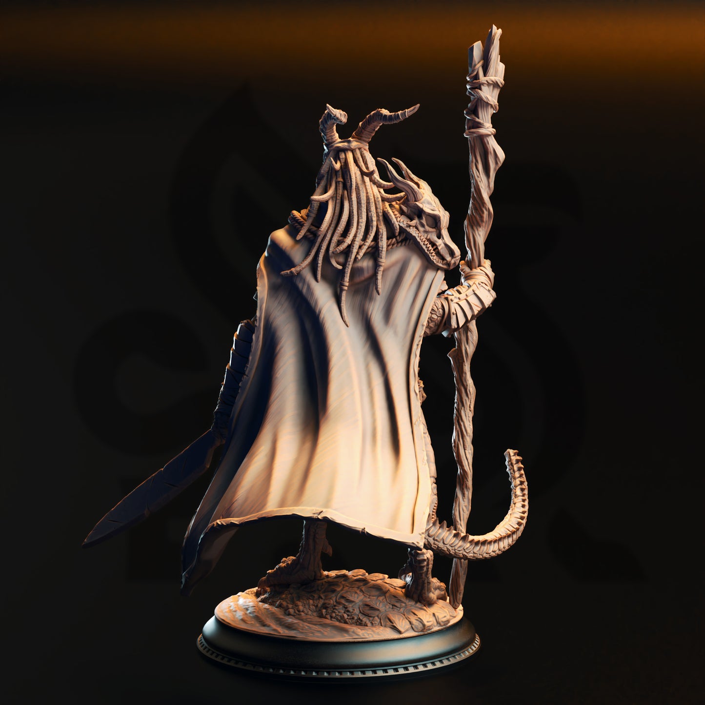 Black Dragonborn Druid Horzin Ashen-Palm | DM Stash | D&D