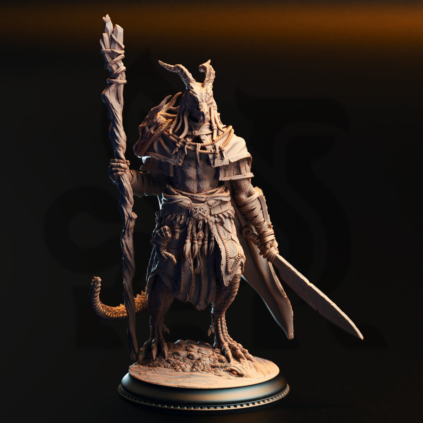 Black Dragonborn Druid Horzin Ashen-Palm | DM Stash | D&D