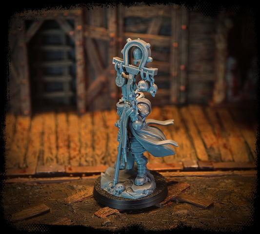 Abyssal Fleet Priest grimdark resin character miniature alternate angle