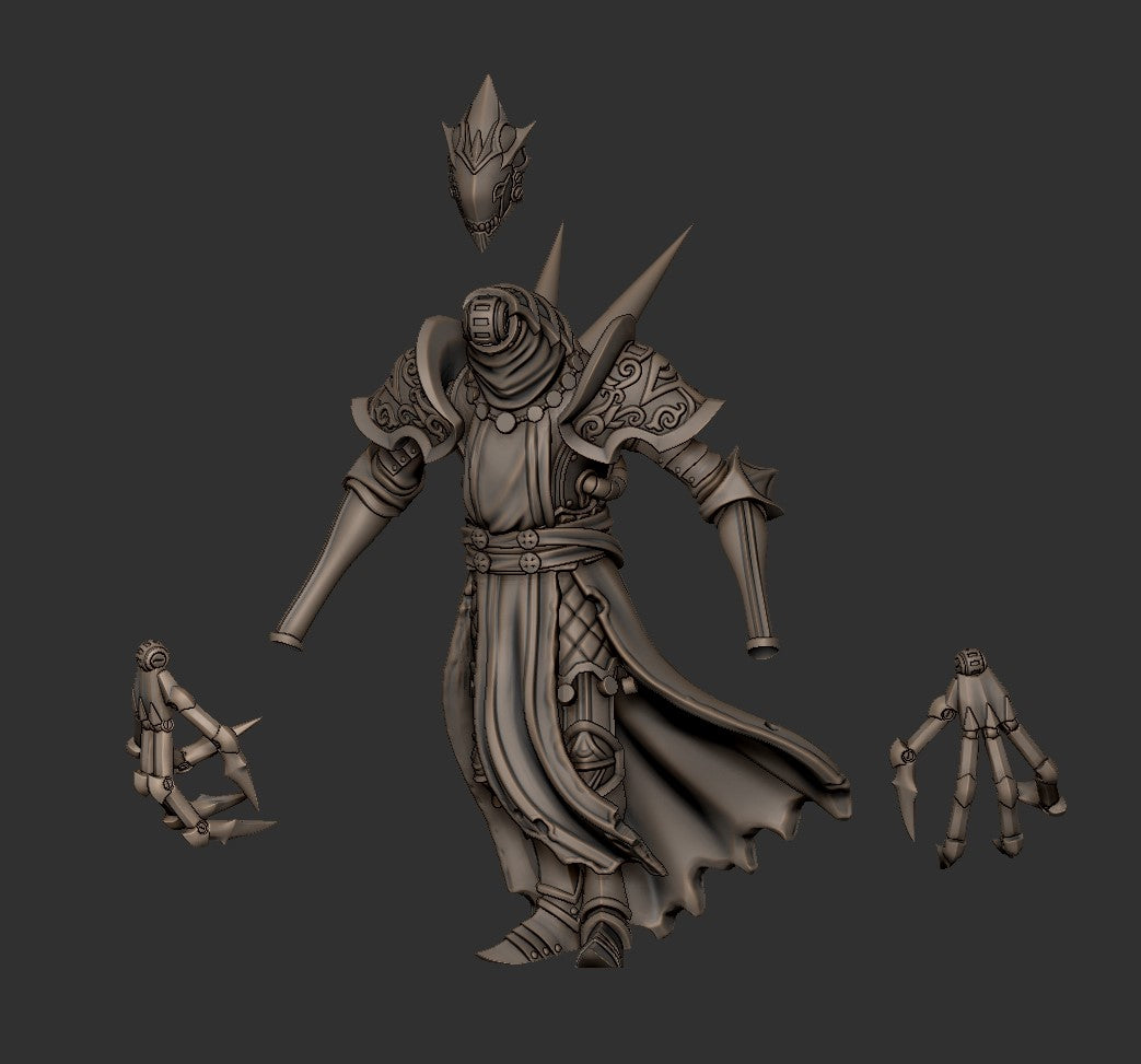Warlock of Greed by Dimomodel - 3D printed Grimdark Miniature