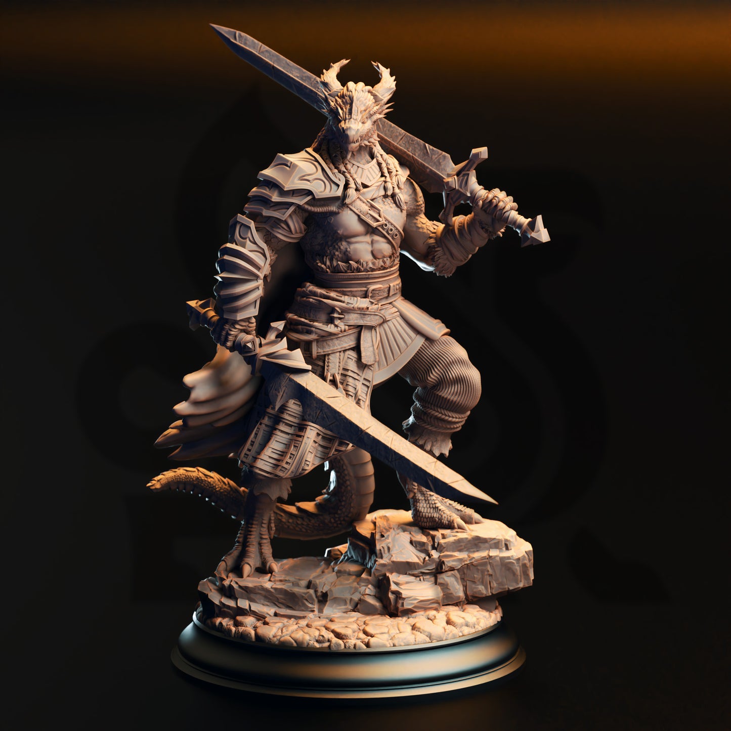 Black Dragonborn Fighter - Vaakrin Steeljaw | DM Stash | D&D