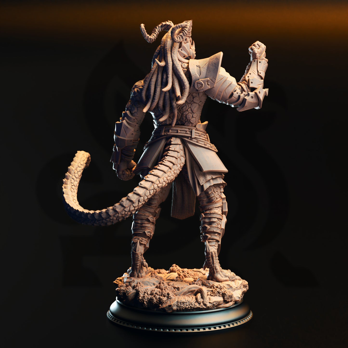 Black Dragonborn Barbarian - Skraa Dark-Eye | DM Stash | D&D