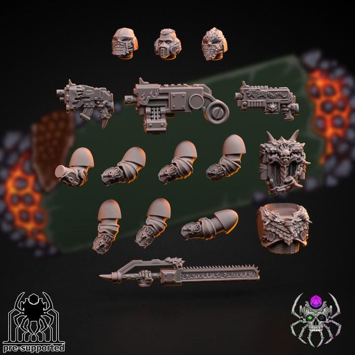 Flame Lizards Dragon Riders Squad | EightLegsMiniatures | Grimdark Compatible | Tabletop | Minifigure | Wargaming | Tabletop | Minifigure