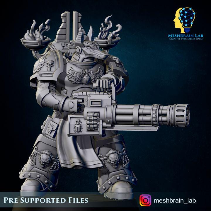 Marine Reapers of the thousand souls Squad | Meshbrain Lab | Wargaming | Tabletop | Minifigure |28mm scale| 32mm scale | Grimdark compatible