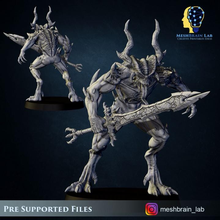 Chaos Wrap Demons Squad | Meshbrain Lab | Wargaming | Tabletop | Minifigure | 28mm scale | 32mm scale | Grimdark compatible