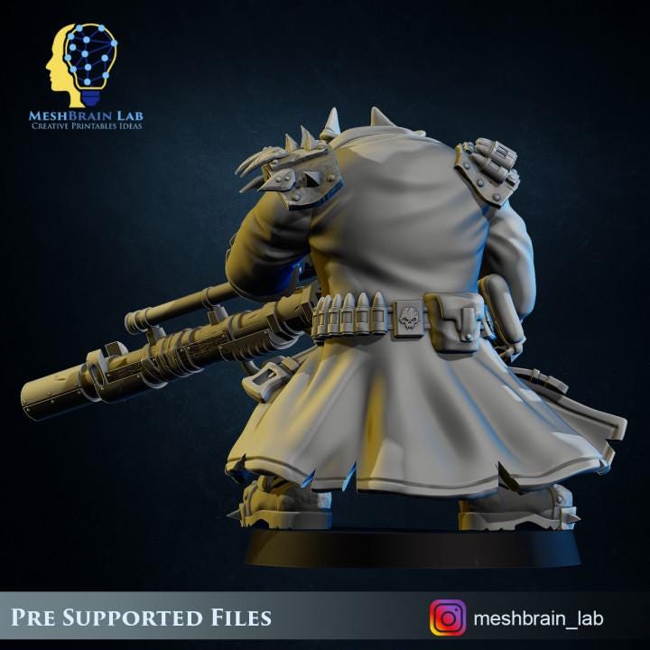 Pirate Ork Sniper | Imperitum Art | Wargaming | Tabletop | Minifigure |28mm scale| 32mm scale | Grimdark compatible