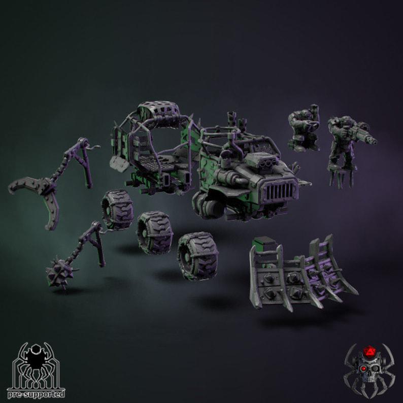 Orkz Wartruck | Eigthlegs Miniatures | Wargaming | Tabletop | Minifigure |28mm scale| 32mm scale | Grimdark compatible