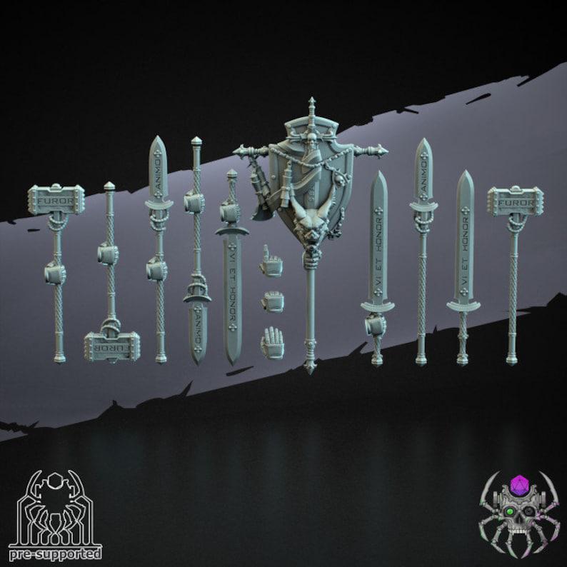 Demon Hunters Battle Squad | EightLegsMiniatures | Wargaming | Tabletop | Minifigure |28mm scale| 32mm scale | Grimdark compatible