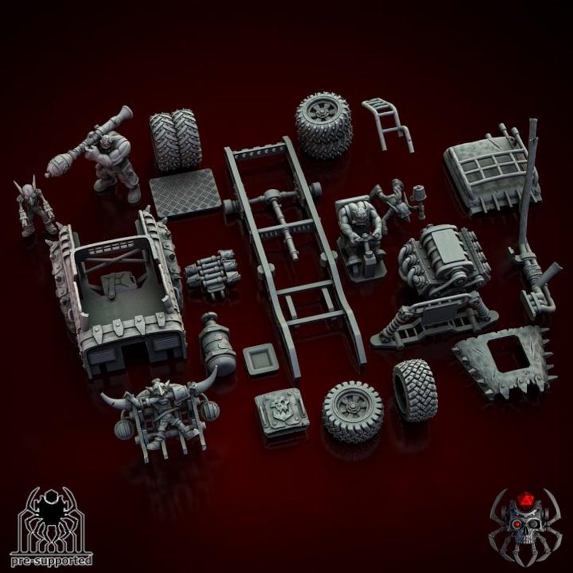Orkz Hottruck | Eigthlegs Miniatures | Wargaming | Tabletop | Minifigure |28mm scale| 32mm scale | Grimdark compatible