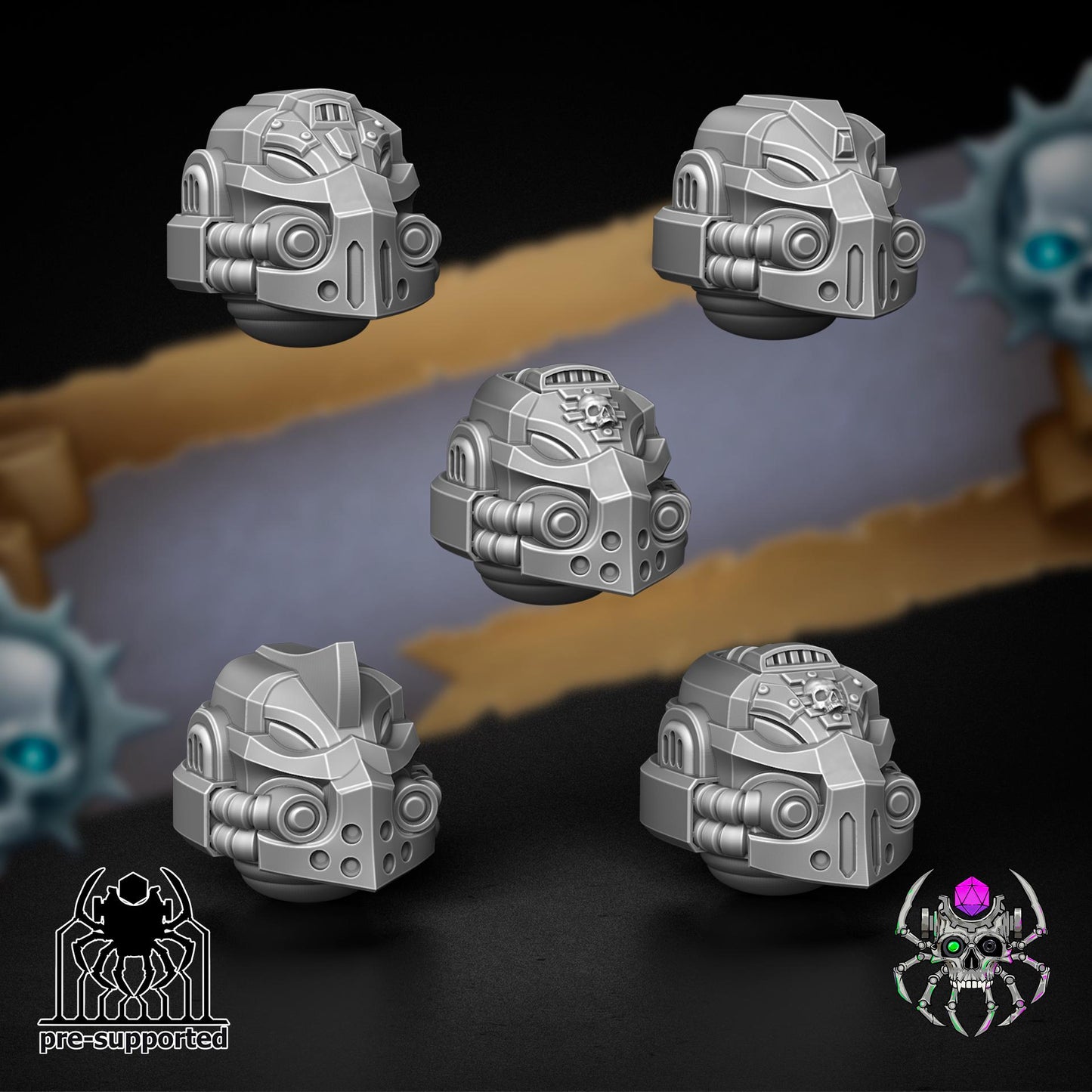 Demon Hunters Heavy Armor Squad | EightLegsMiniatures | Wargaming | Tabletop | Minifigure |28mm scale| 32mm scale | Grimdark compatible