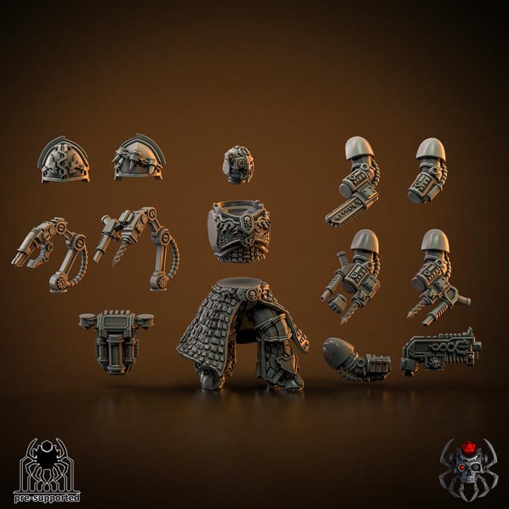 Flame Lizards Surgeon | EightLegsMiniatures | Wargaming | Tabletop | Minifigure |28mm scale| 32mm scale | Grimdark compatible