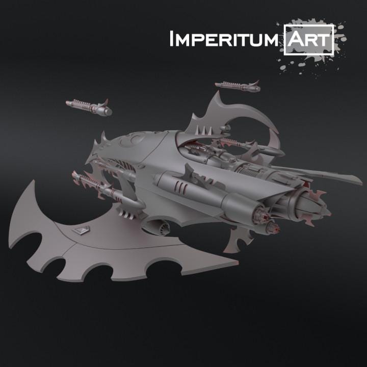 Dark Elves - Jet Hunter | Imperitum Art | Wargaming | Tabletop | Minifigure |28mm scale| 32mm scale | Grimdark compatible