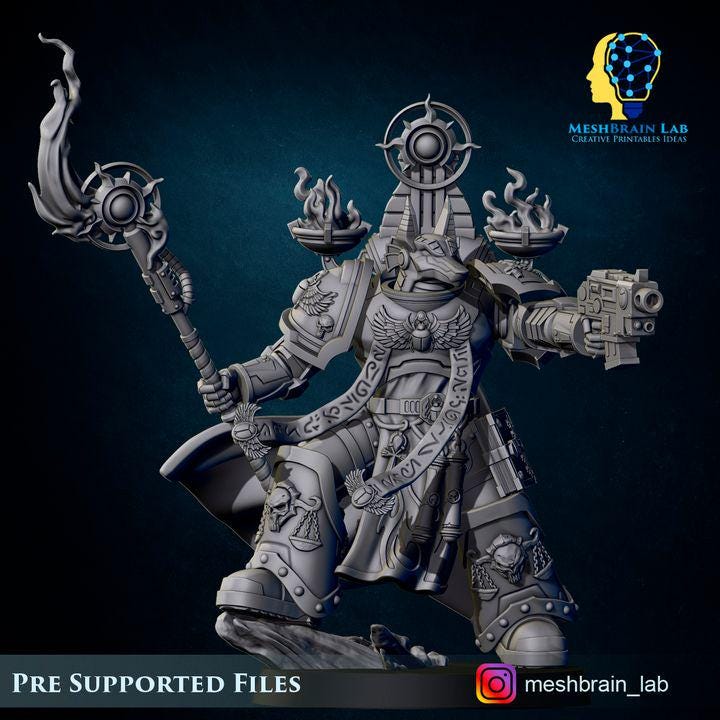Marine Reapers of the thousand souls Squad | Meshbrain Lab | Wargaming | Tabletop | Minifigure |28mm scale| 32mm scale | Grimdark compatible