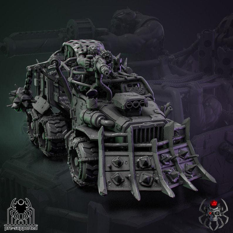 Orkz Wartruck | Eigthlegs Miniatures | Wargaming | Tabletop | Minifigure |28mm scale| 32mm scale | Grimdark compatible