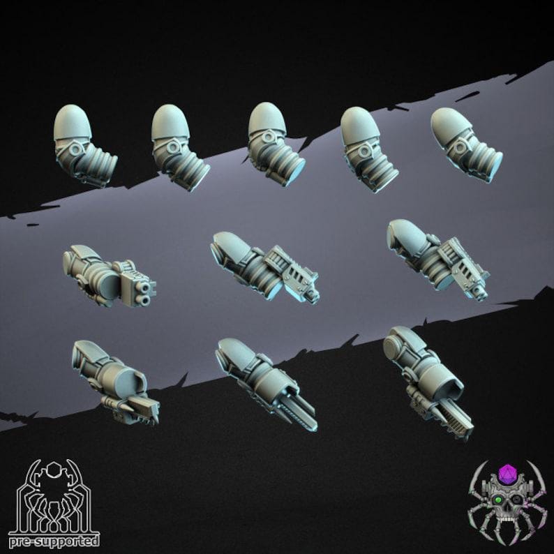 Demon Hunters Battle Squad | EightLegsMiniatures | Wargaming | Tabletop | Minifigure |28mm scale| 32mm scale | Grimdark compatible