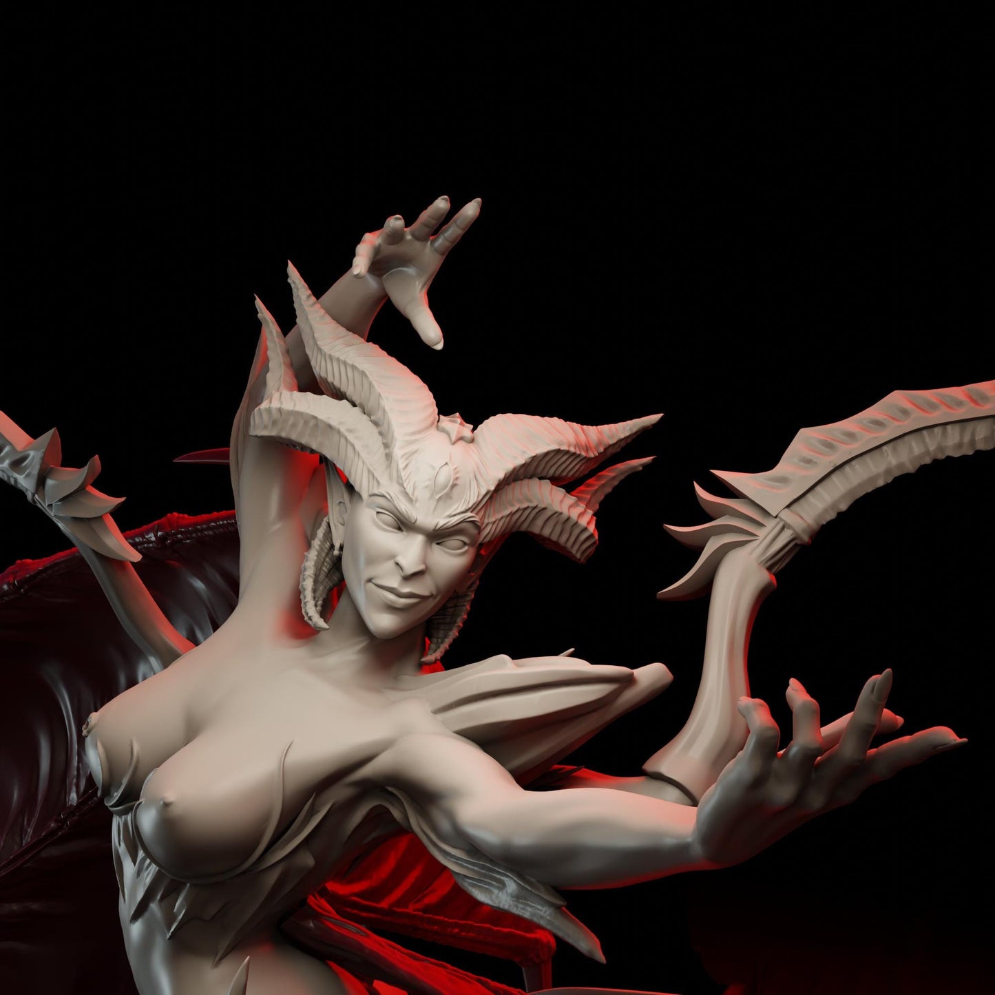Chaos - The Great Temptress Demon | Den of Imagination | Minifigure | Wargaming | Tabletop | Grimdark compatible | One Page Rules compatible