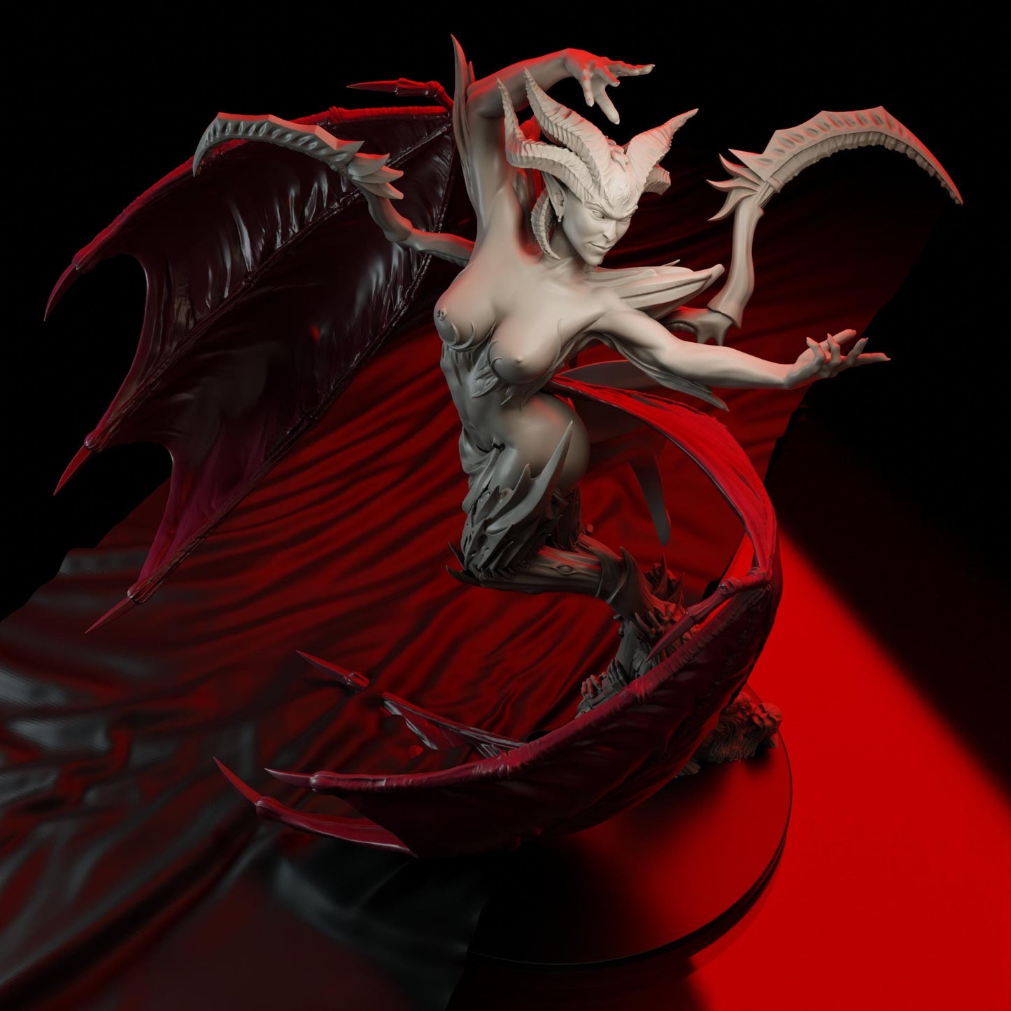 Chaos - The Great Temptress Demon | Den of Imagination | Minifigure | Wargaming | Tabletop | Grimdark compatible | One Page Rules compatible
