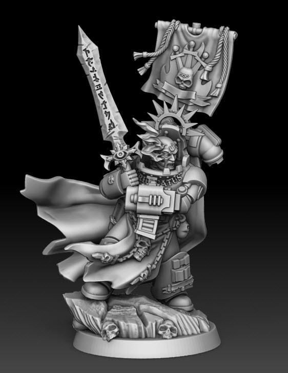 Silver Wardens - Swordkeeper of the Purificatus | DMGMinis | Wargaming | Tabletop games | 32mm scale | Grimdark compatible