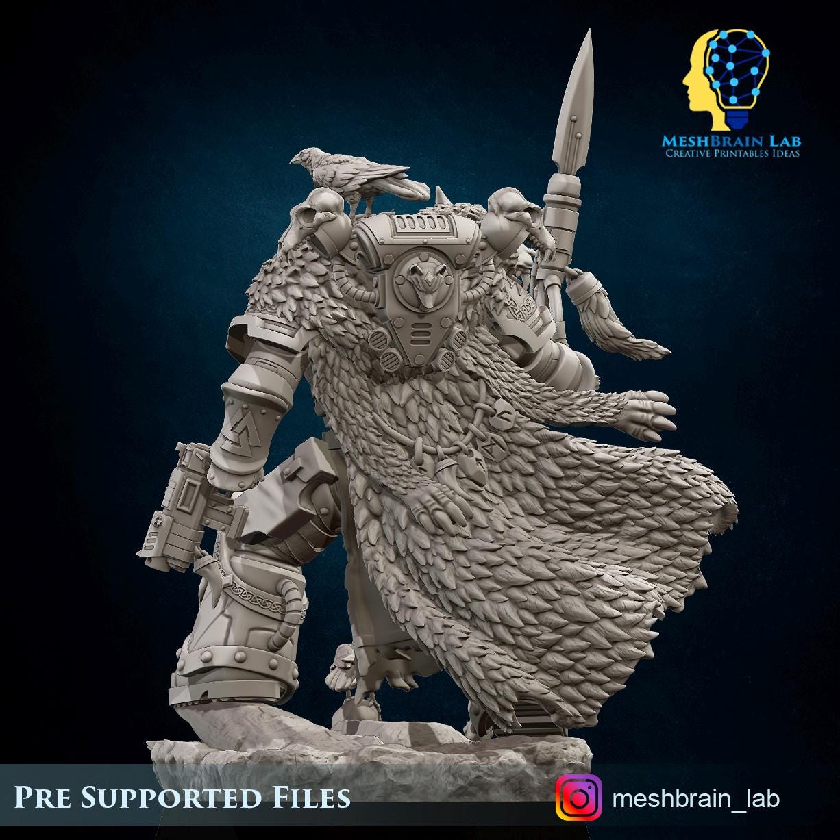 Harald Wutan- Empire Marines Sons of the Aesir Chapter Lord | Meshbrain Lab | Grimdark compatible