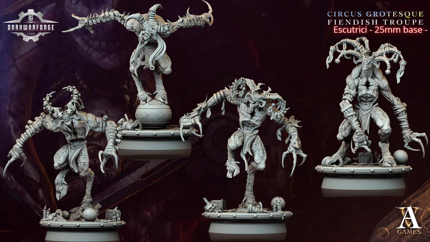 Archvillain Games : Circus Grotesque - Fiendish Troupe | D&D | Wargame | RPG | One Page Rules compatible