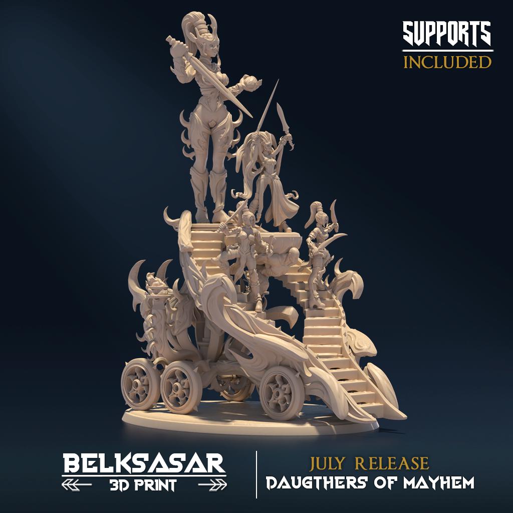Belksasar: Daugthers of Mayhem | 3D printed miniatures |Tabletop Games 32 mm | Dungeons and Dragons | Wargame | RPG