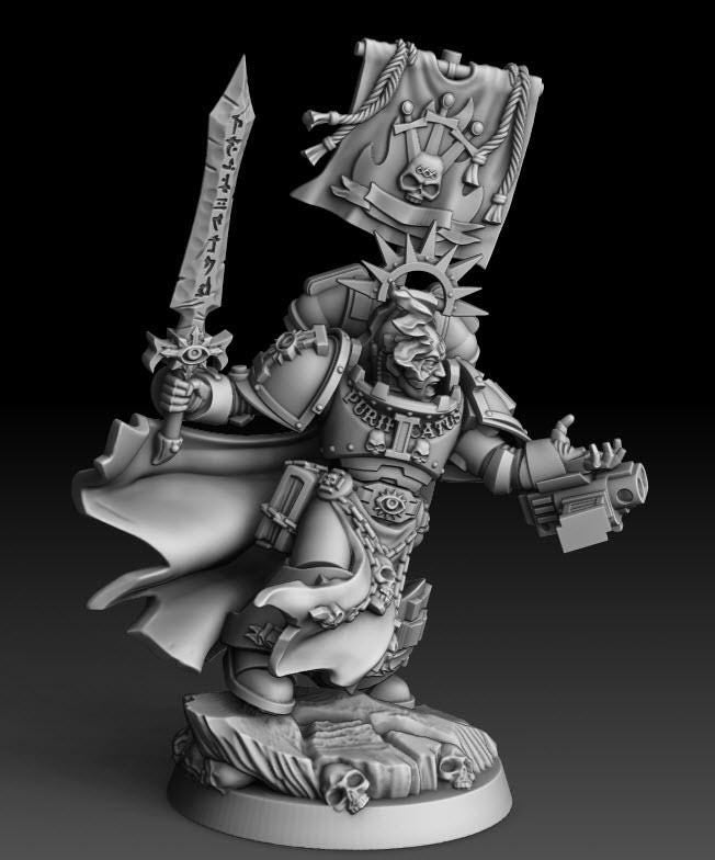 Silver Wardens - Swordkeeper of the Purificatus | DMGMinis | Wargaming | Tabletop games | 32mm scale | Grimdark compatible