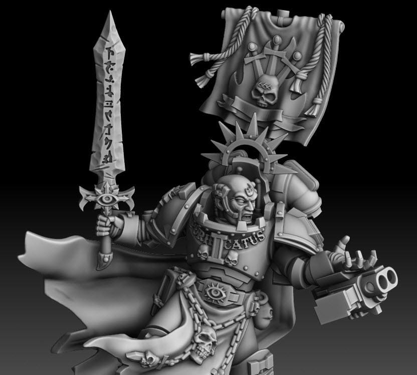 Silver Wardens - Swordkeeper of the Purificatus | DMGMinis | Wargaming | Tabletop games | 32mm scale | Grimdark compatible