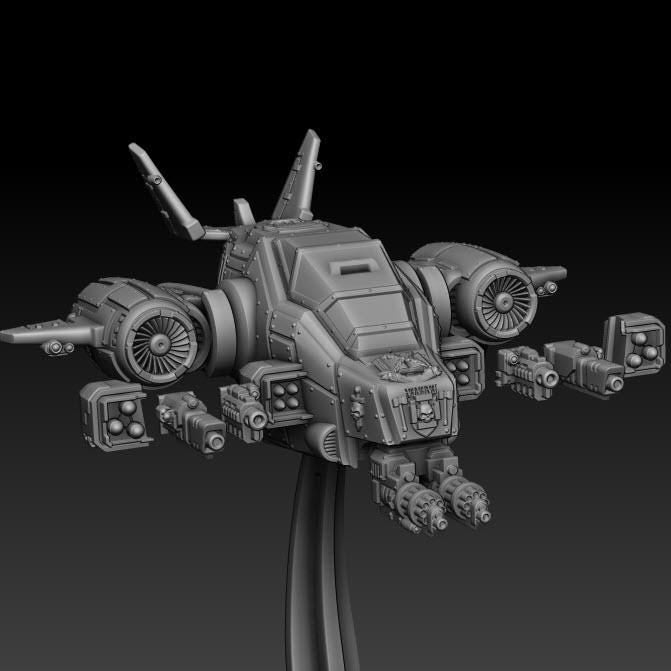 Silver Wardens - Death Claw Gunship | DMGMinis | Tabletop games | Grimdark compatible