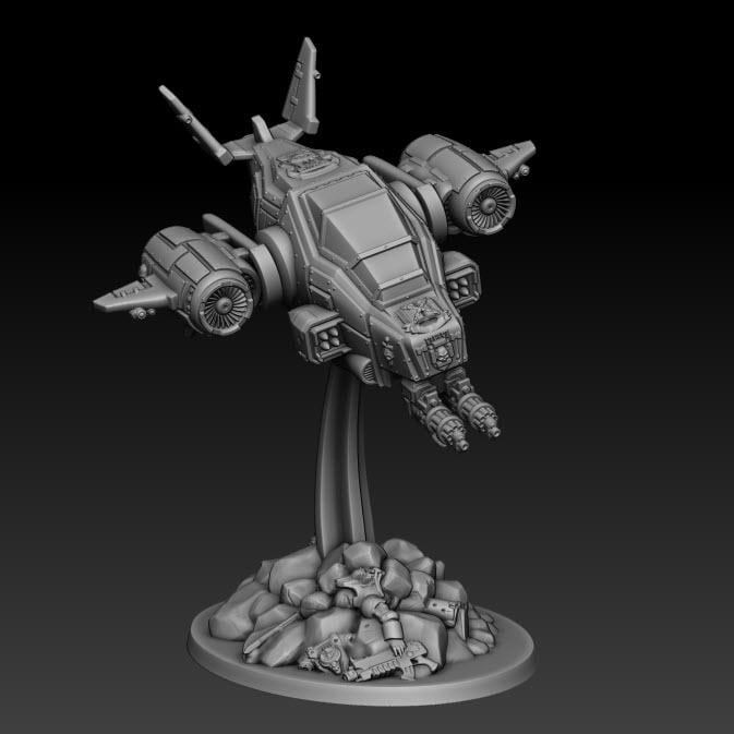 Silver Wardens - Death Claw Gunship | DMGMinis | Tabletop games | Grimdark compatible