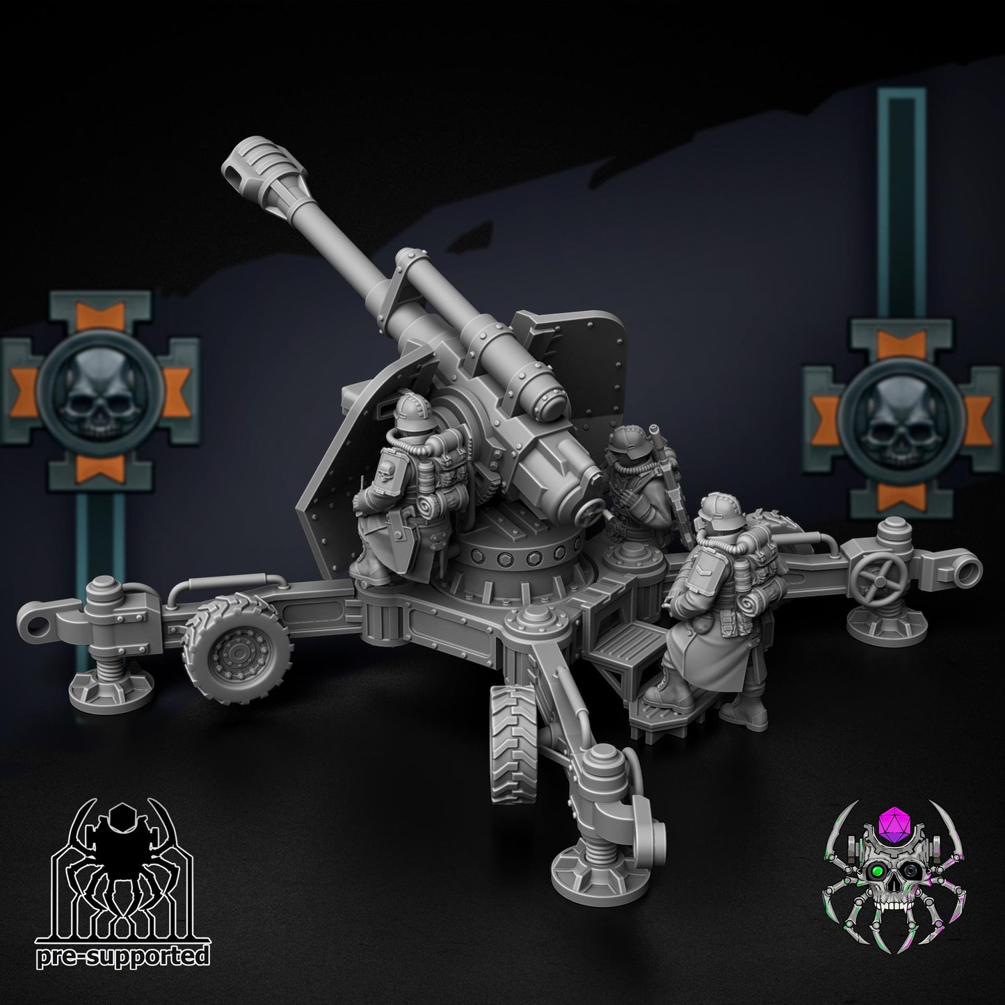 Korps Of Ashes - Heavy Fire Support Team | EightLegs Miniatures | Wargaming | Tabletop | Minifigure | Grimdark compatible