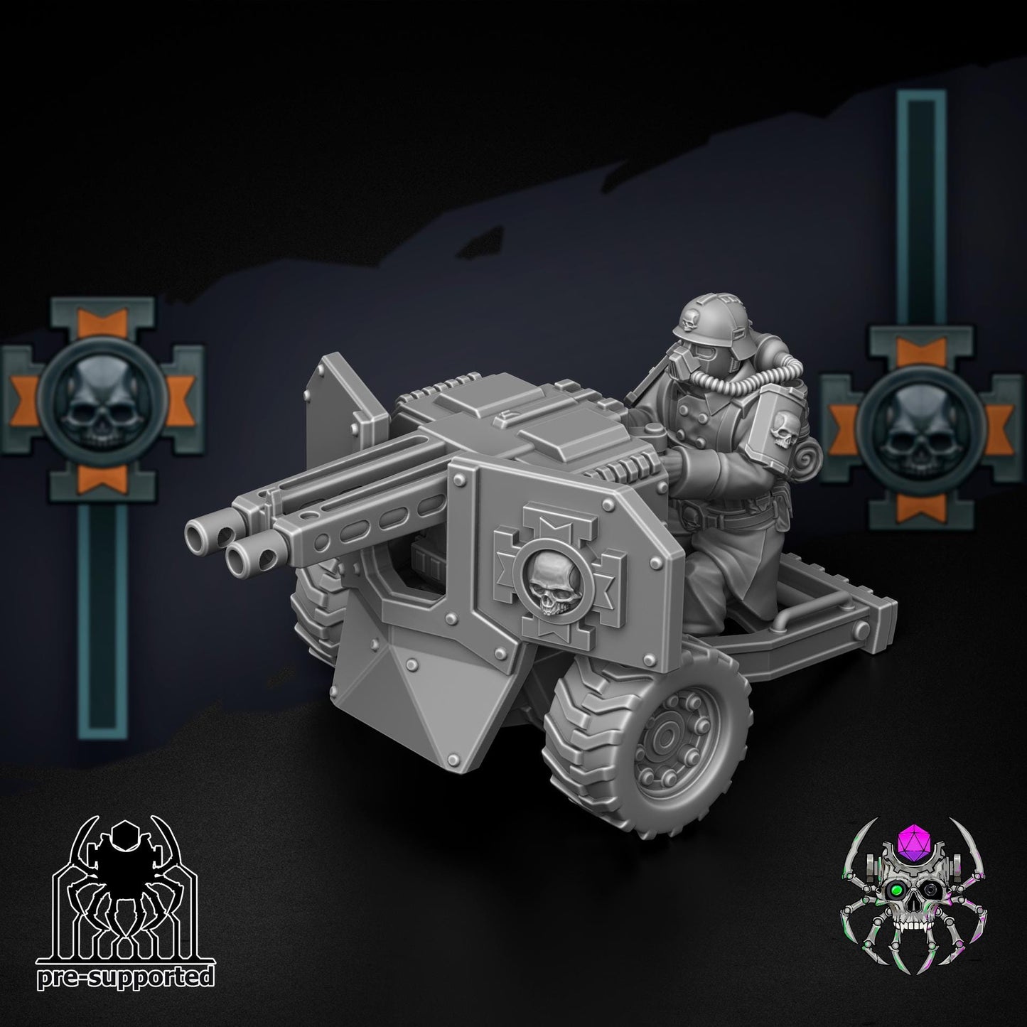 Korps Of Ashes - Fire Support Team | EightLegs Miniatures | Wargaming | Tabletop | Minifigure | Grimdark compatible