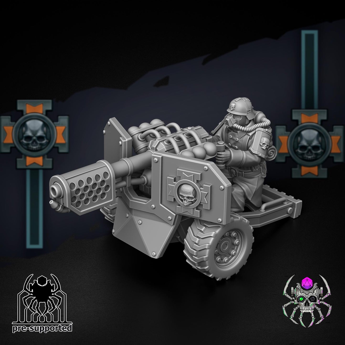 Korps Of Ashes - Fire Support Team | EightLegs Miniatures | Wargaming | Tabletop | Minifigure | Grimdark compatible