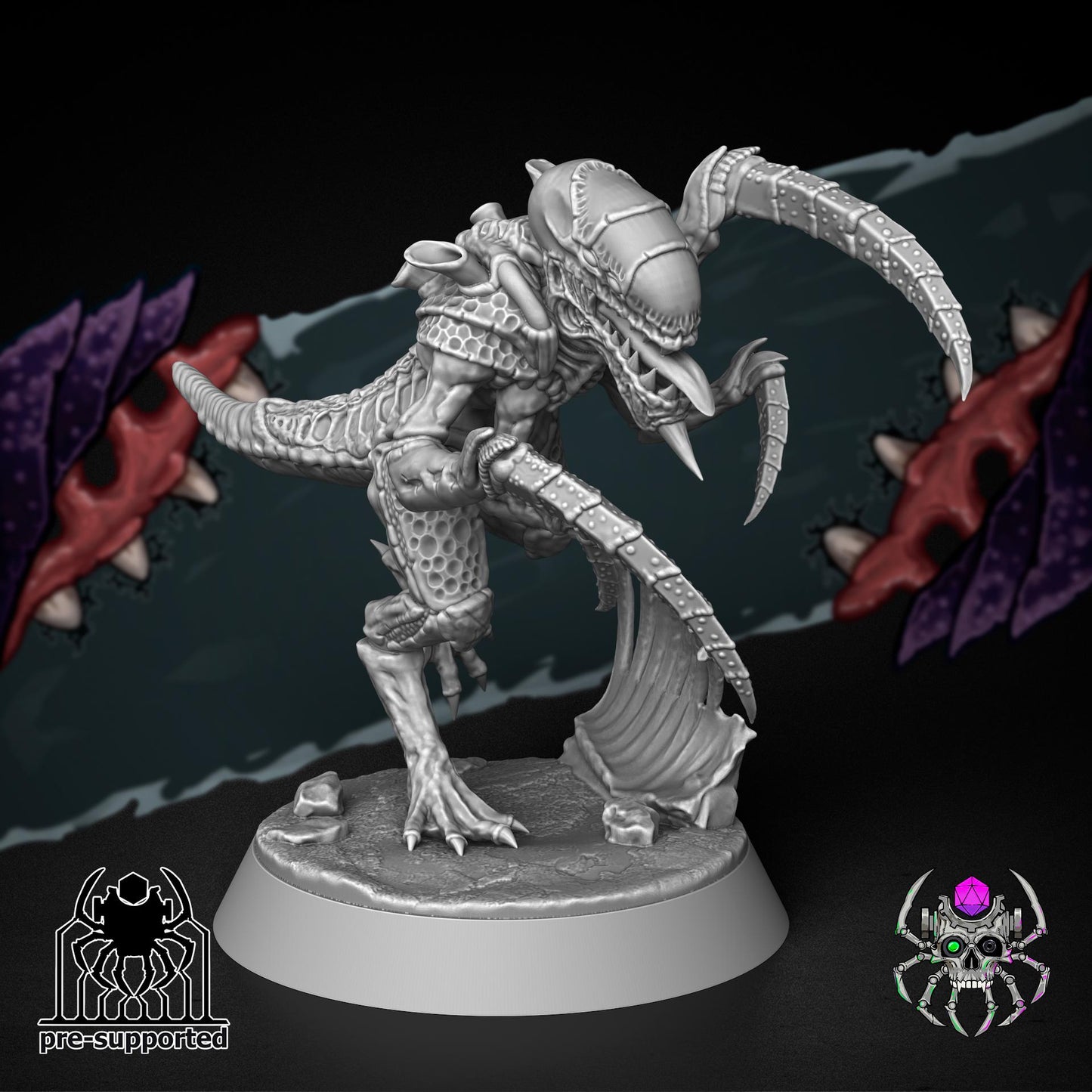 Clawed destroyers of The Hive | EightLegs Miniatures | 3D printed Miniature | OPR compatible
