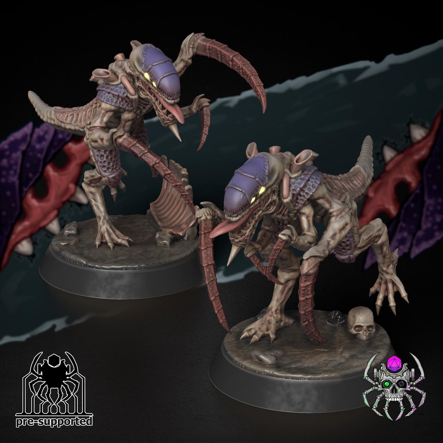 Clawed destroyers of The Hive | EightLegs Miniatures | 3D printed Miniature | OPR compatible