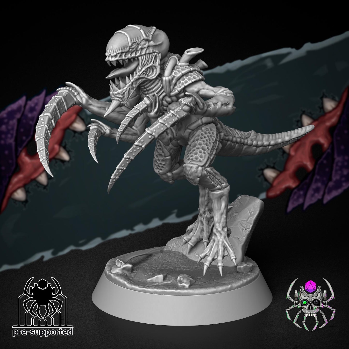 Clawed destroyers of The Hive | EightLegs Miniatures | 3D printed Miniature | OPR compatible