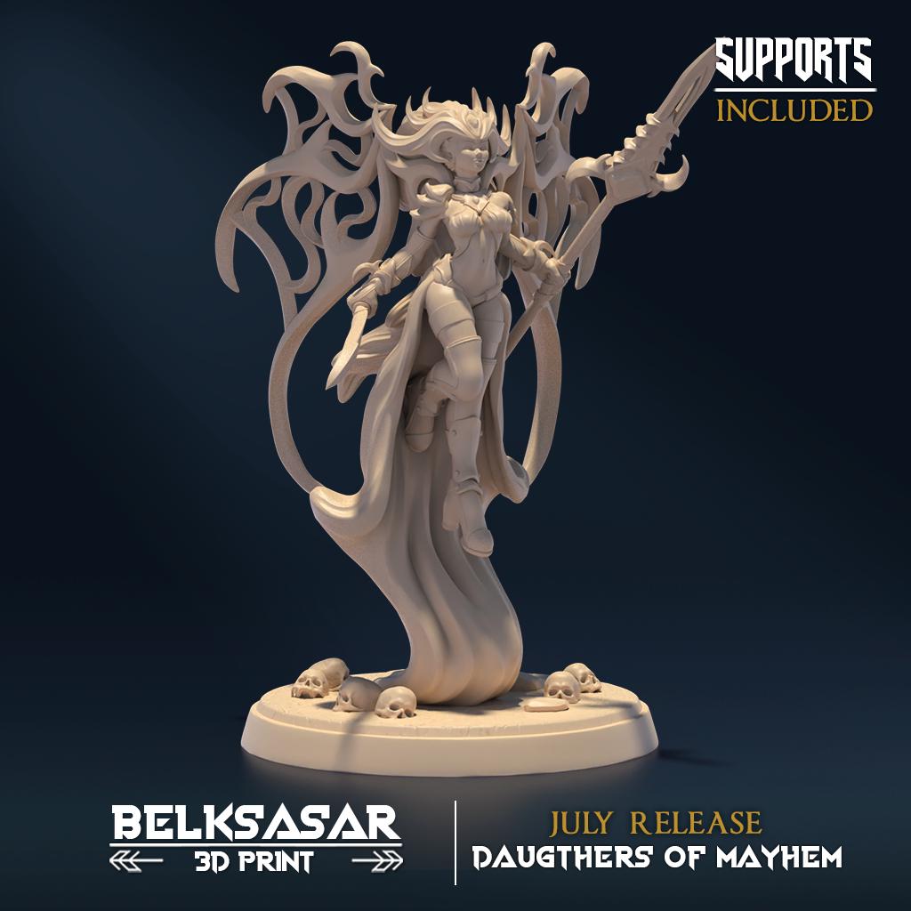 Belksasar: Daugthers of Mayhem | 3D printed miniatures |Tabletop Games 32 mm | Dungeons and Dragons | Wargame | RPG