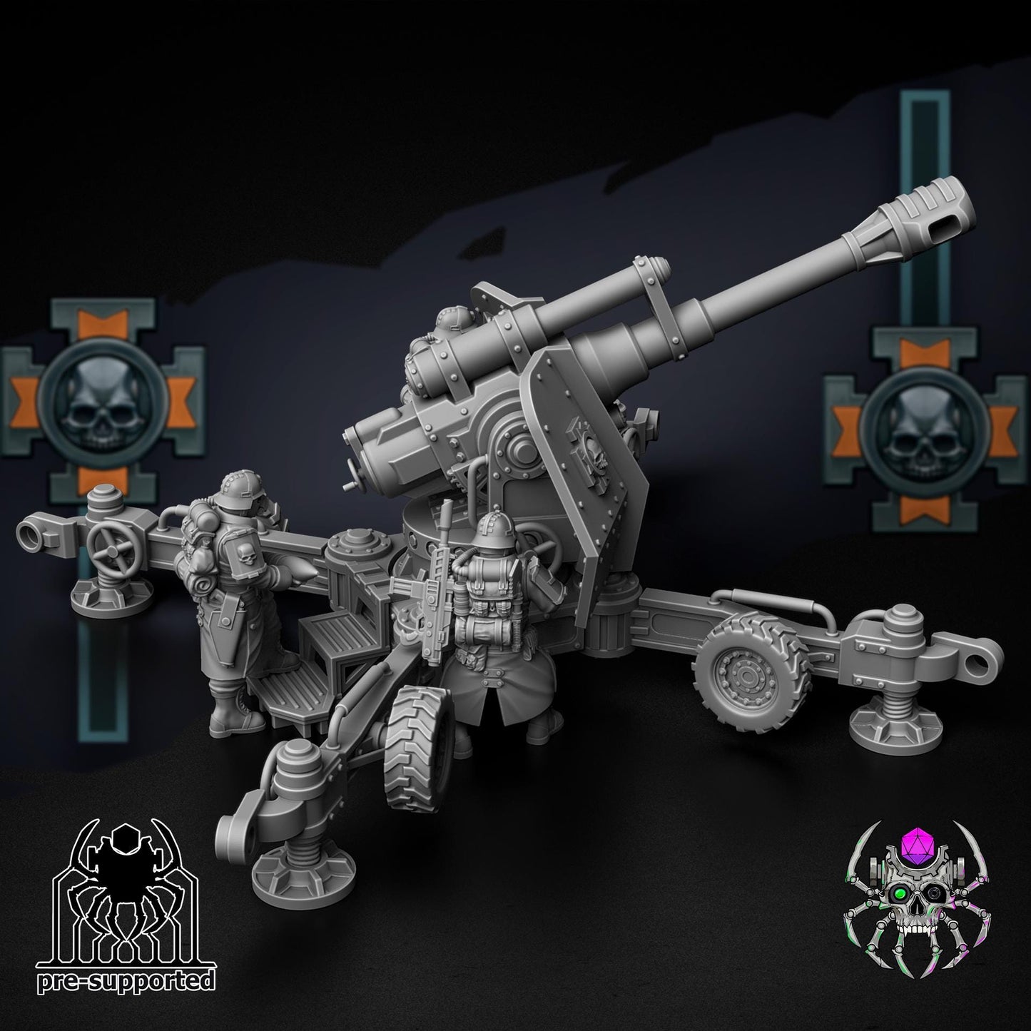 Korps Of Ashes - Heavy Fire Support Team | EightLegs Miniatures | Wargaming | Tabletop | Minifigure | Grimdark compatible
