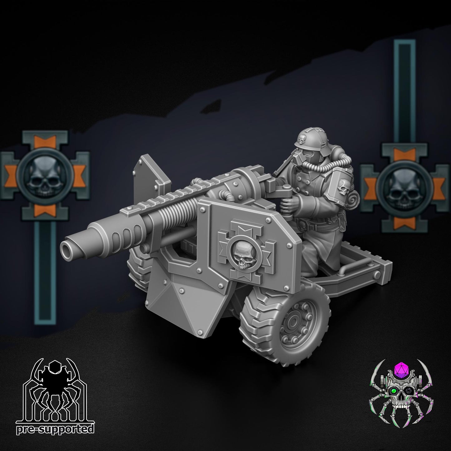 Korps Of Ashes - Fire Support Team | EightLegs Miniatures | Wargaming | Tabletop | Minifigure | Grimdark compatible