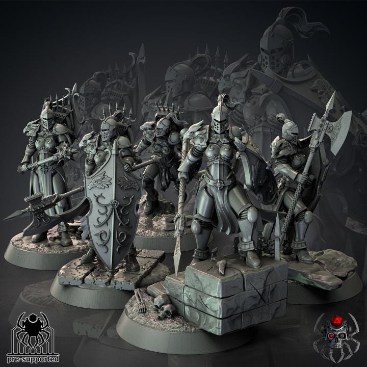 Widows of Heaven Squad | EightLegs Miniatures | 3D printed Miniature | OPR compatible