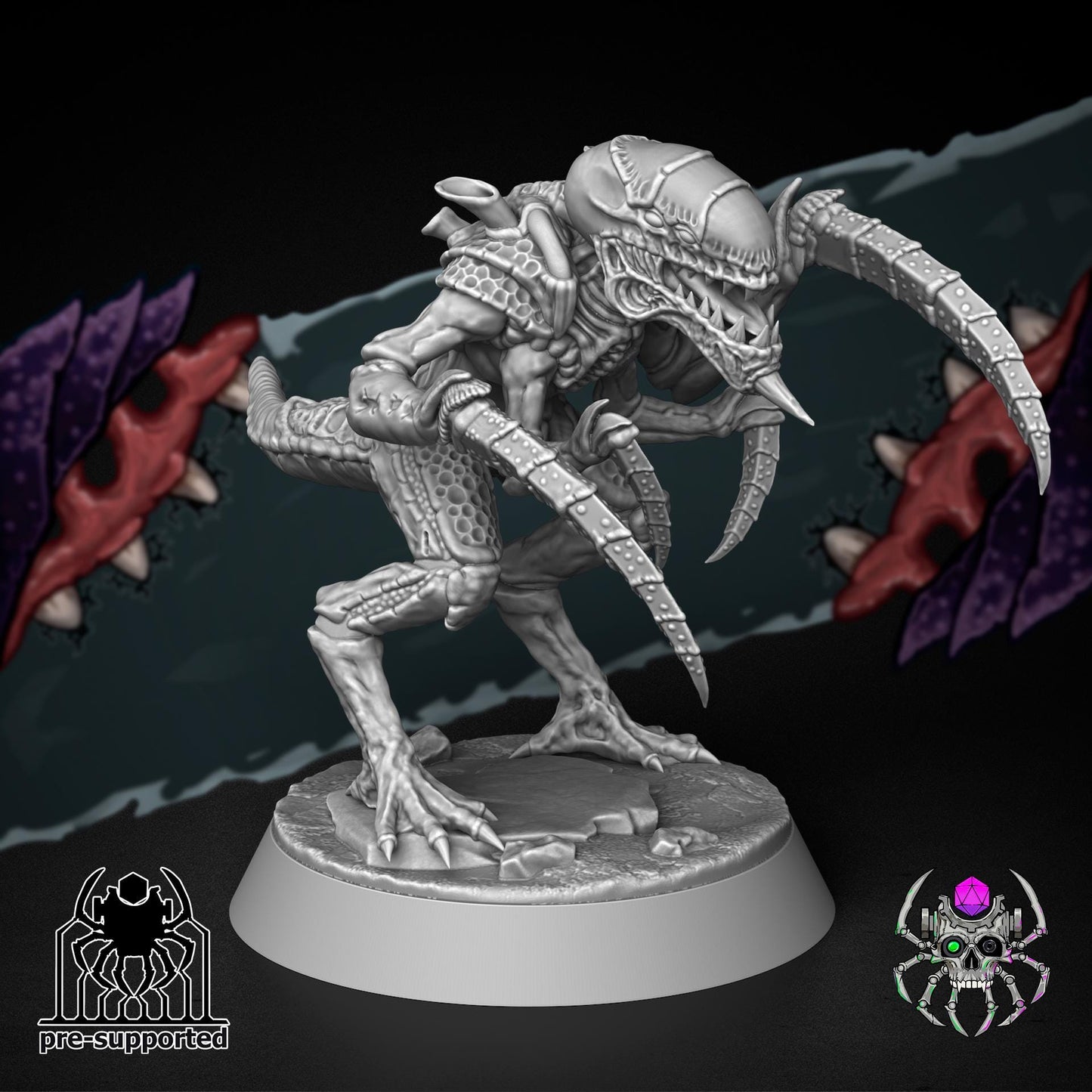 Clawed destroyers of The Hive | EightLegs Miniatures | 3D printed Miniature | OPR compatible
