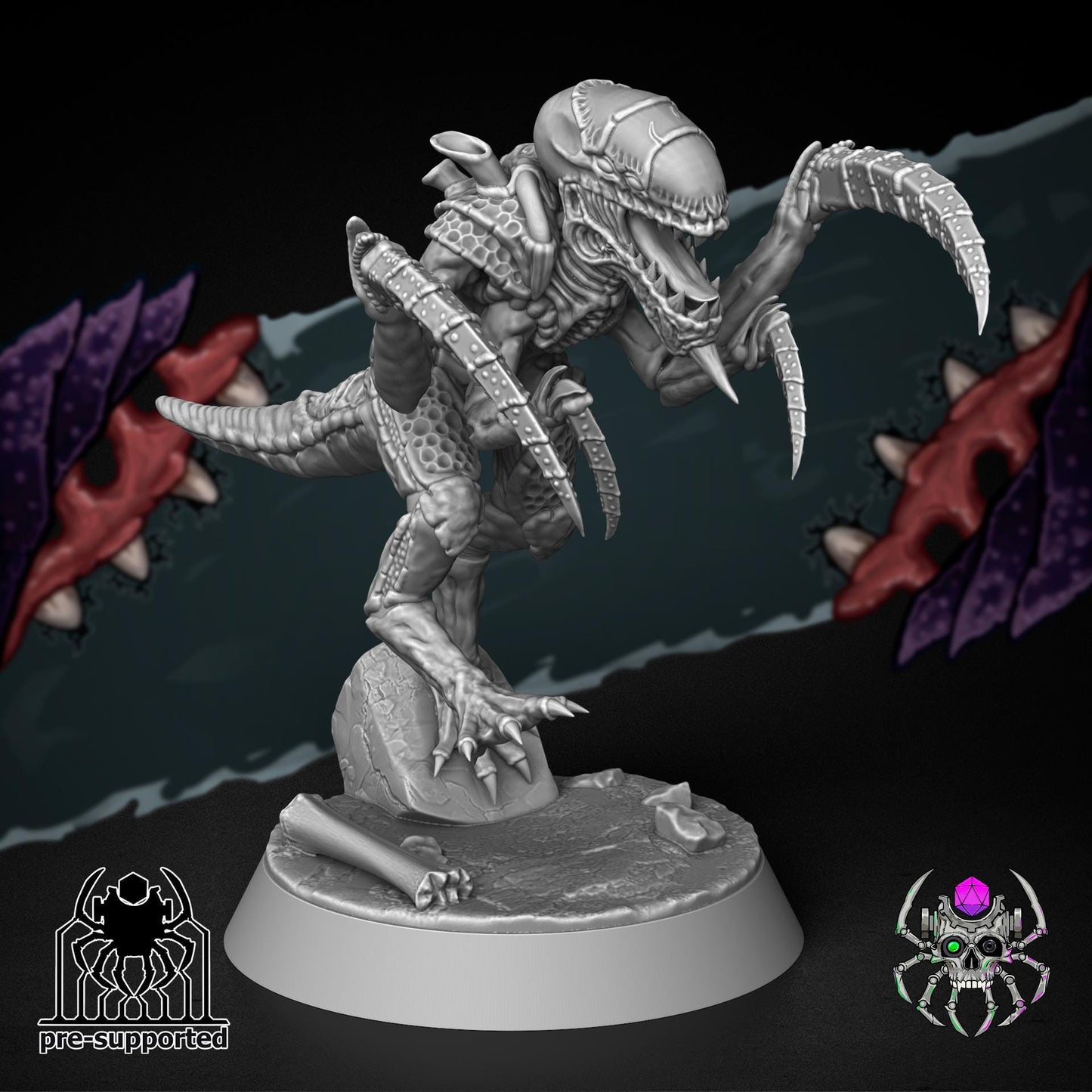 Clawed destroyers of The Hive | EightLegs Miniatures | 3D printed Miniature | OPR compatible