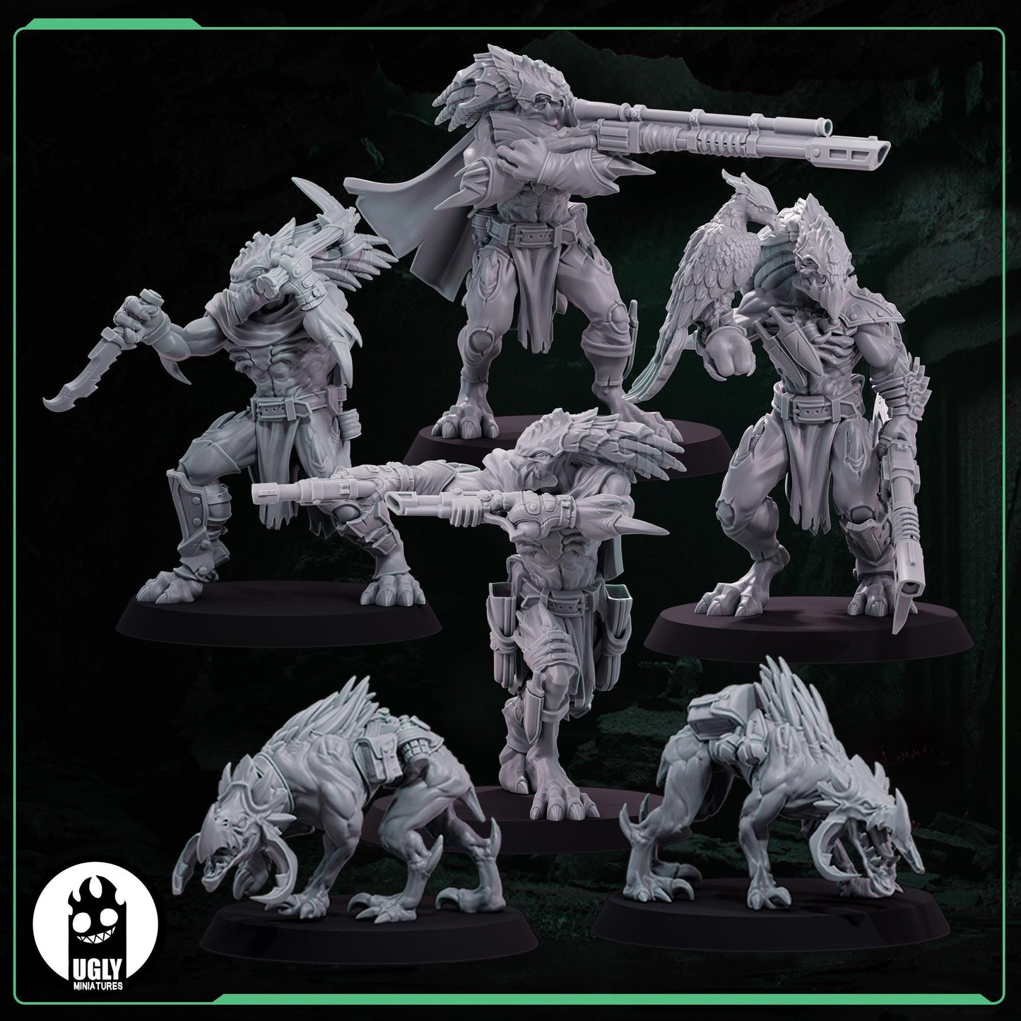 Raptari Gravehunters | Ugly mini | Tabletop game | Wargame | 3D Printed miniatures | One Page Rule compatible